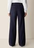 Cotton Stretch Denim Wide-Leg Trouser