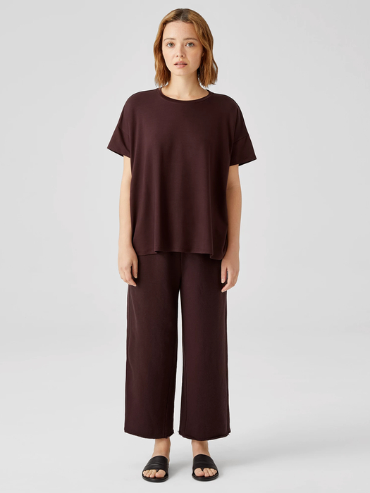 Organic Cotton French Terry Wide-Leg Pant