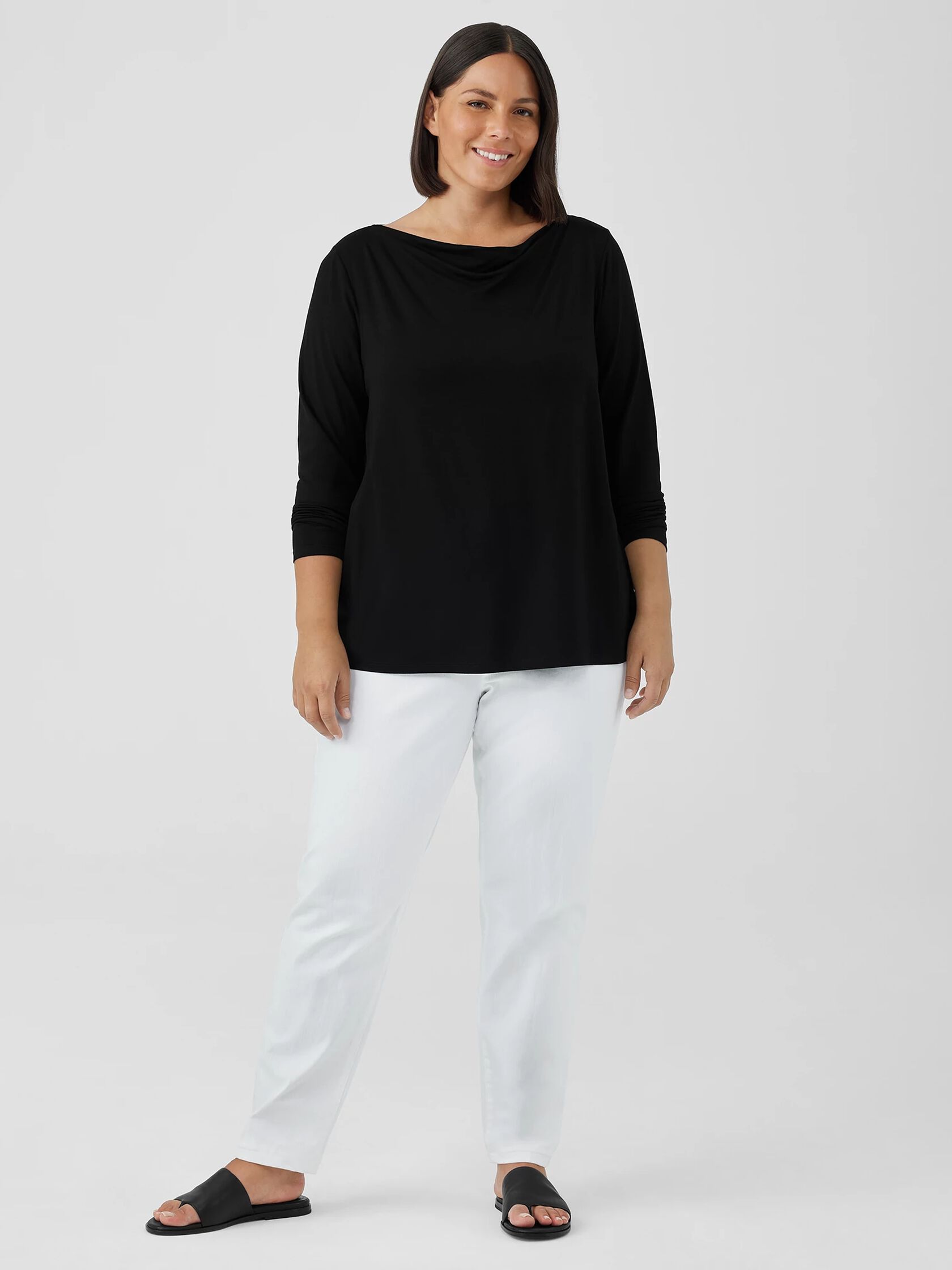 Fine Jersey Cowl Neck Top