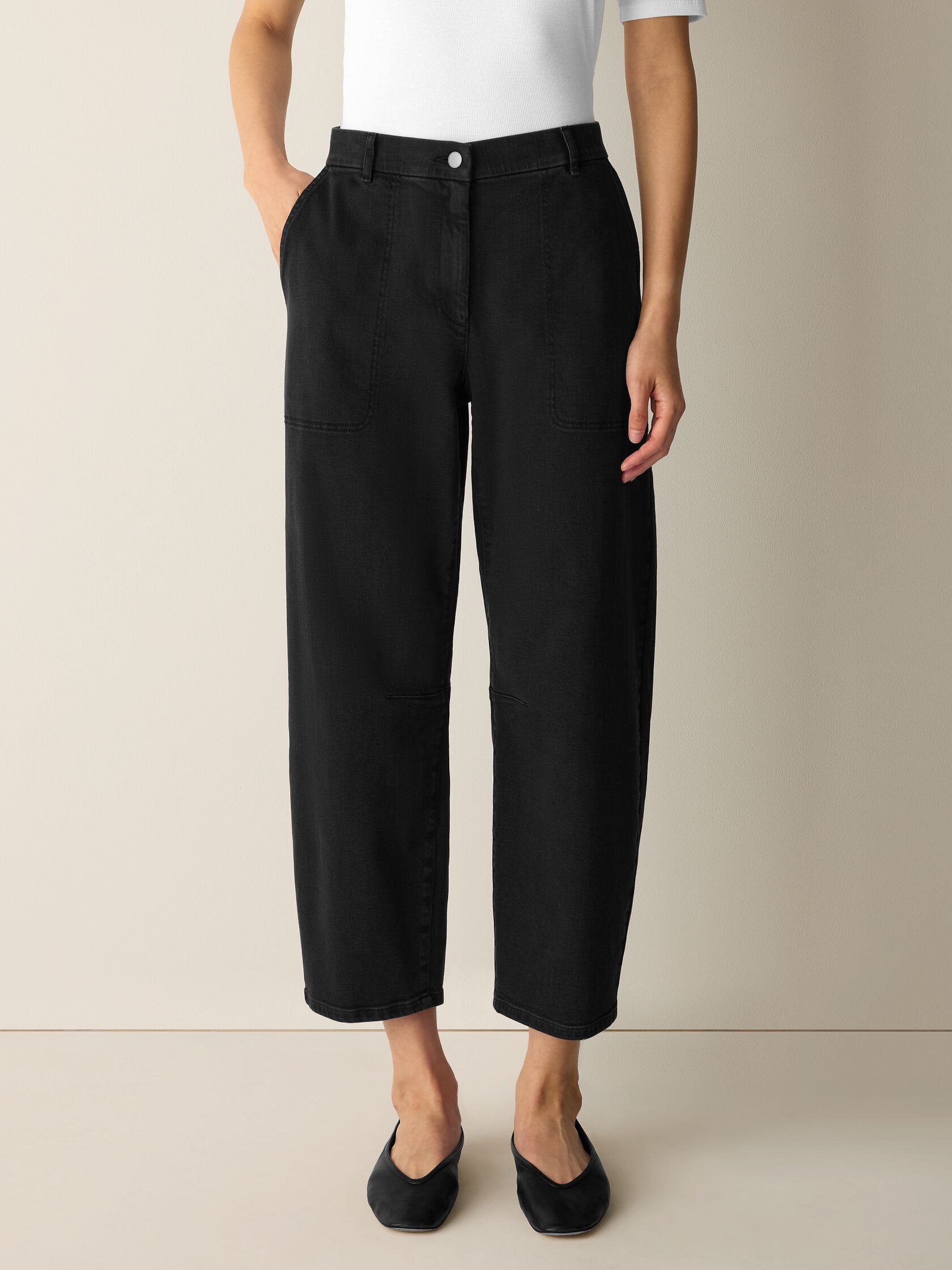 Cotton Stretch Denim Arch Pant