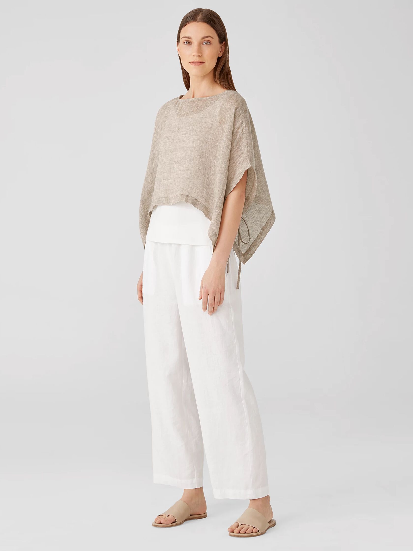Organic Linen Gauze Poncho