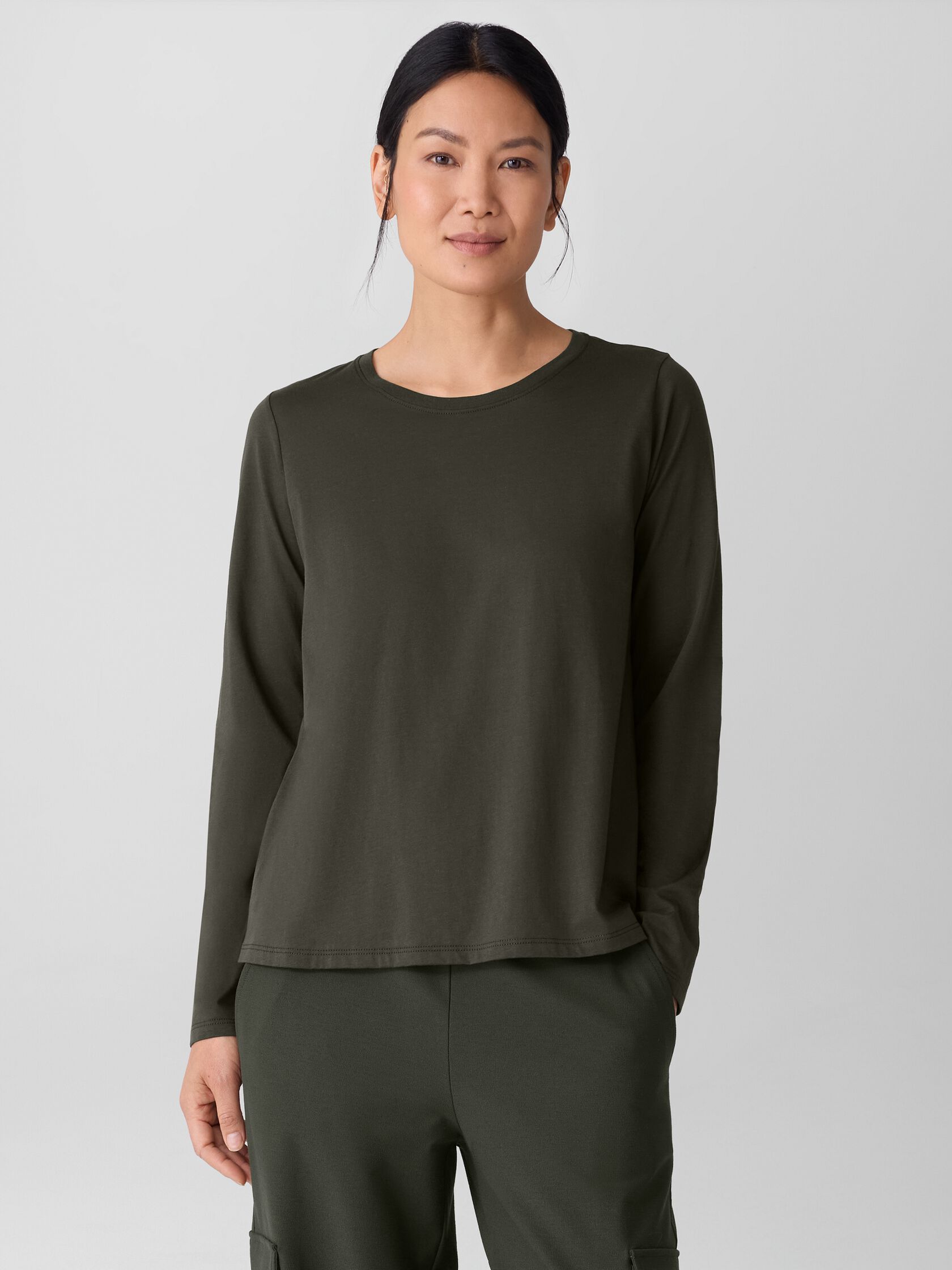 Organic Pima Cotton Jersey Long-Sleeve Tee