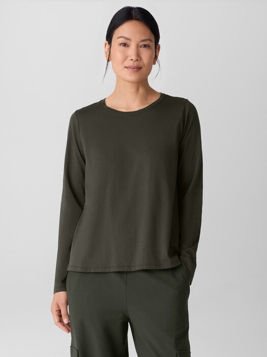 Organic Pima Cotton Jersey Long-Sleeve Tee