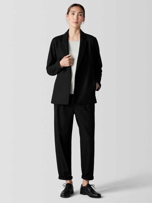 Felted Wool Jersey Blazer in Regenerative Wool