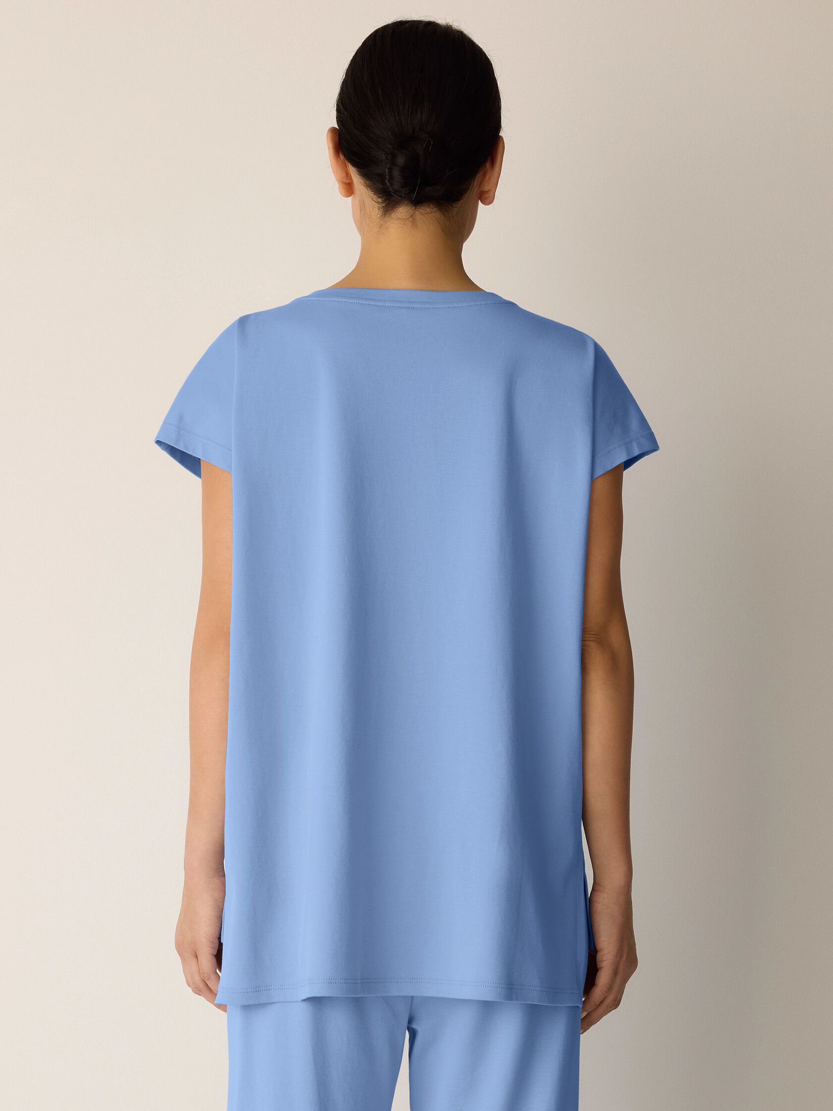 Organic Cotton Interlock Jewel Neck Sleep Tee