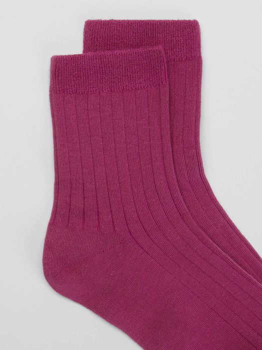 Organic Cotton Ribbed Ankle Sock