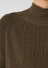 Merino Cropped Turtleneck Top in Regenerative Wool