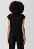 Textured Stretch Rib Round Neck Top