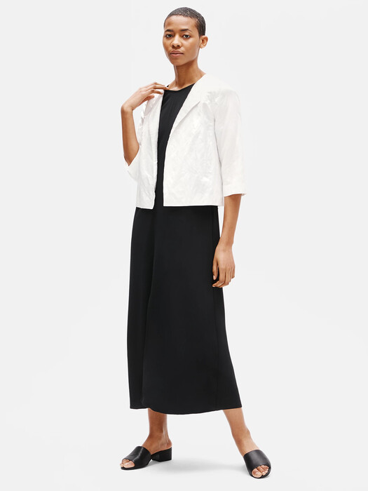 Cotton Satin Steel Short Jacket