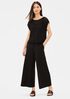 Organic Cotton Nylon Tape Bateau Neck Top