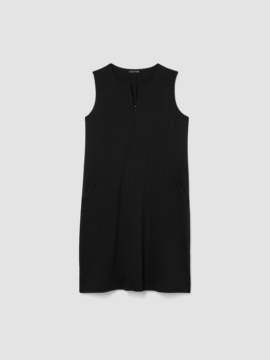 Cotton Ponte Zip-Up Dress