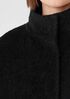 Sheared Suri Alpaca Stand Collar Coat