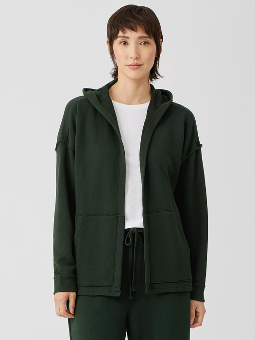 Organic Cotton French Terry Hooded Jacket