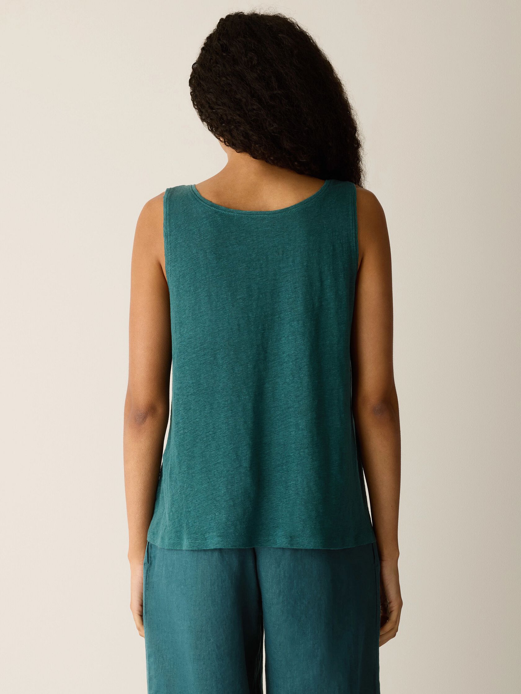Organic Linen Jersey Scoop Neck Tank