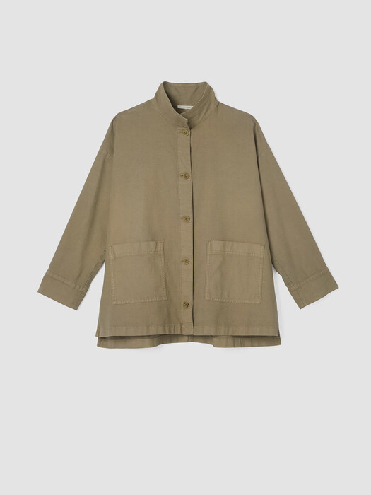 Organic Cotton Hemp Stand Collar Jacket