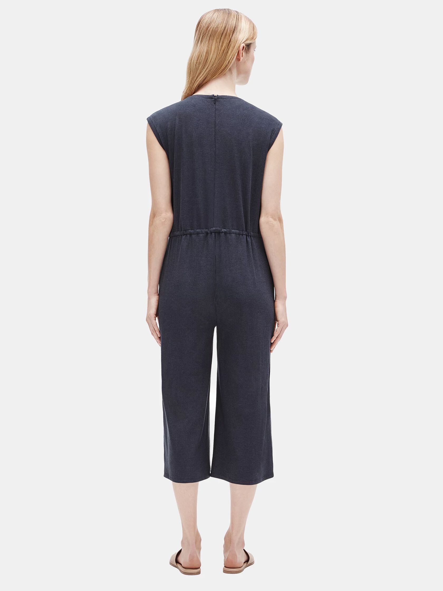 Tencel Rib Cropped Jumpsuit