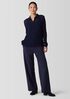 Washable Flex Ponte Wide Trouser Pant