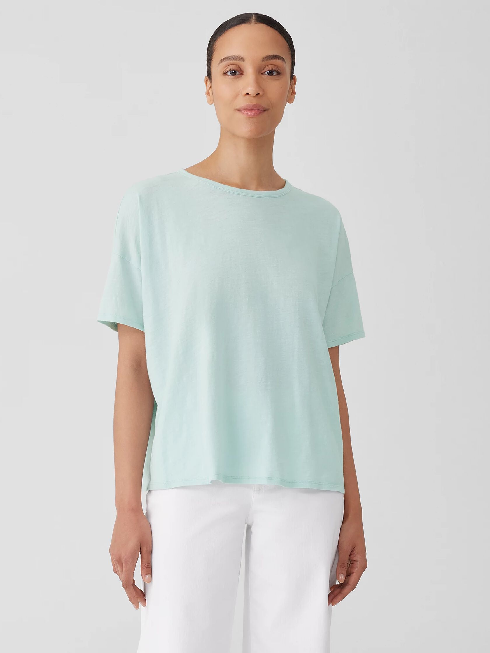 Organic Cotton Slub Crew Neck Tee