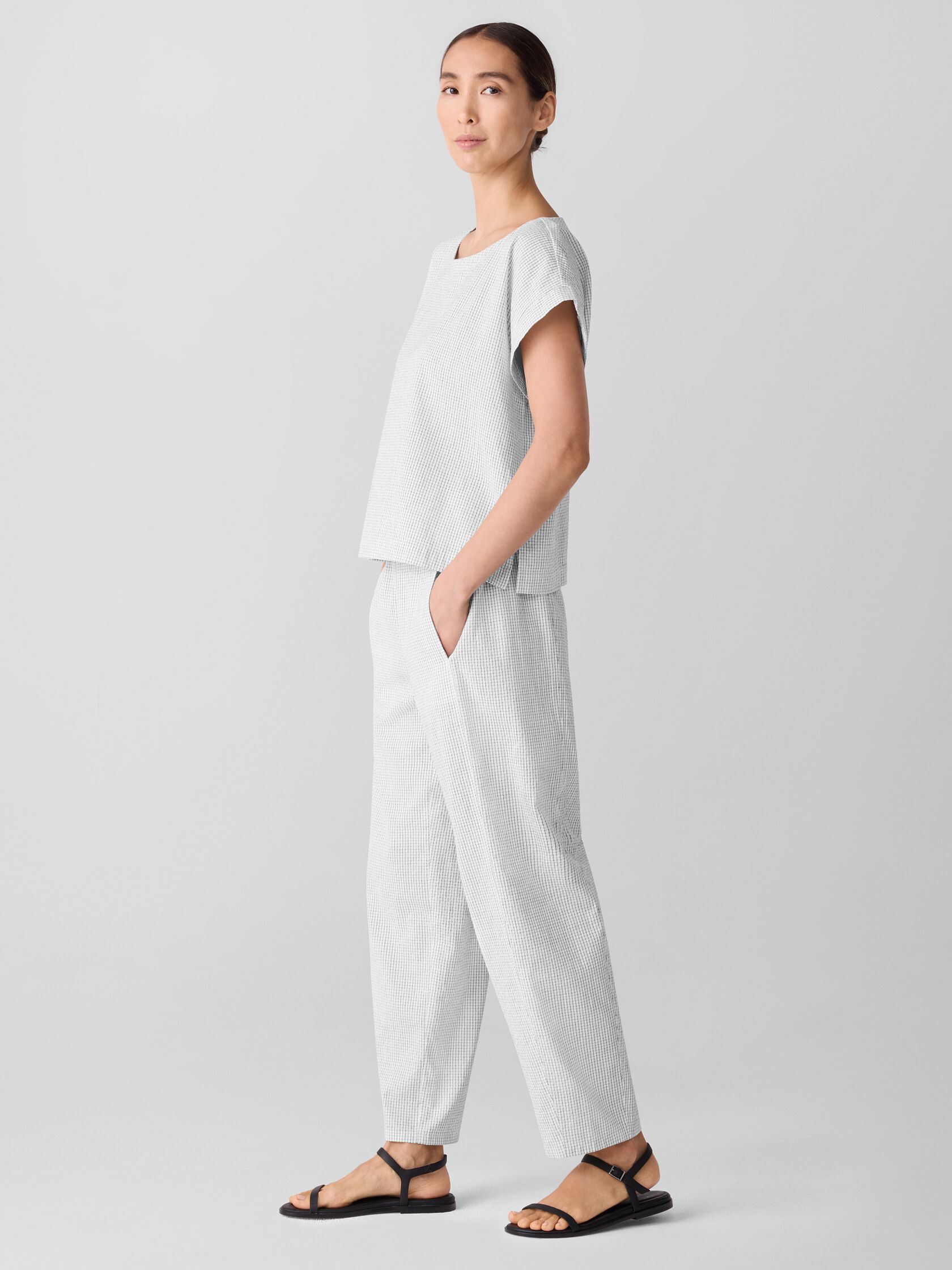 Organic Cotton Ripple Square Top