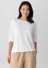 Organic Linen Cotton Slub Bateau Neck Top