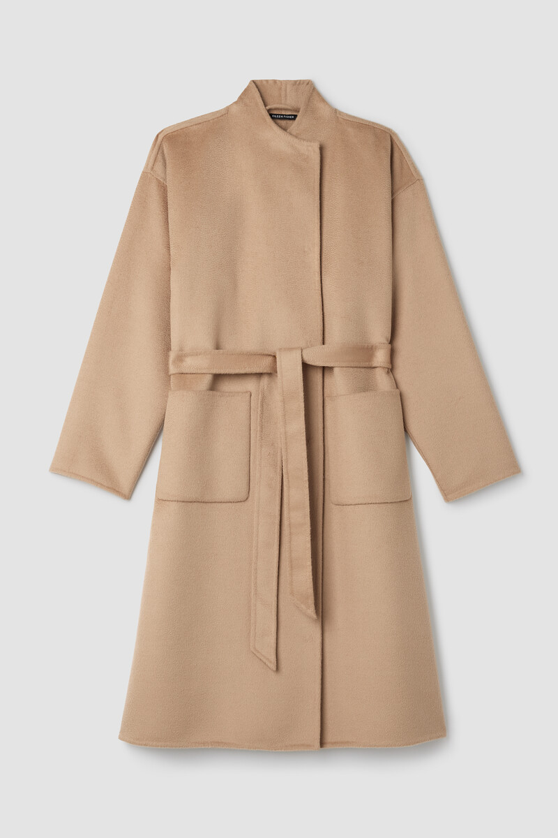 Lustrous Wool High Collar Coat Lustrous Wool High Collar Coat