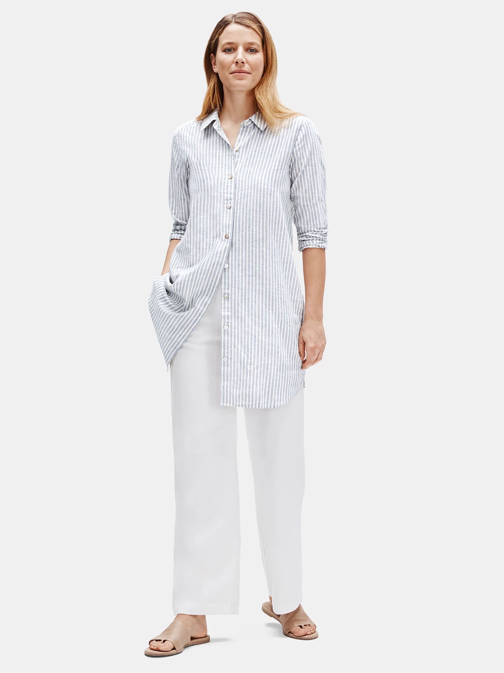 Hemp Organic Cotton Striped Shirtdress