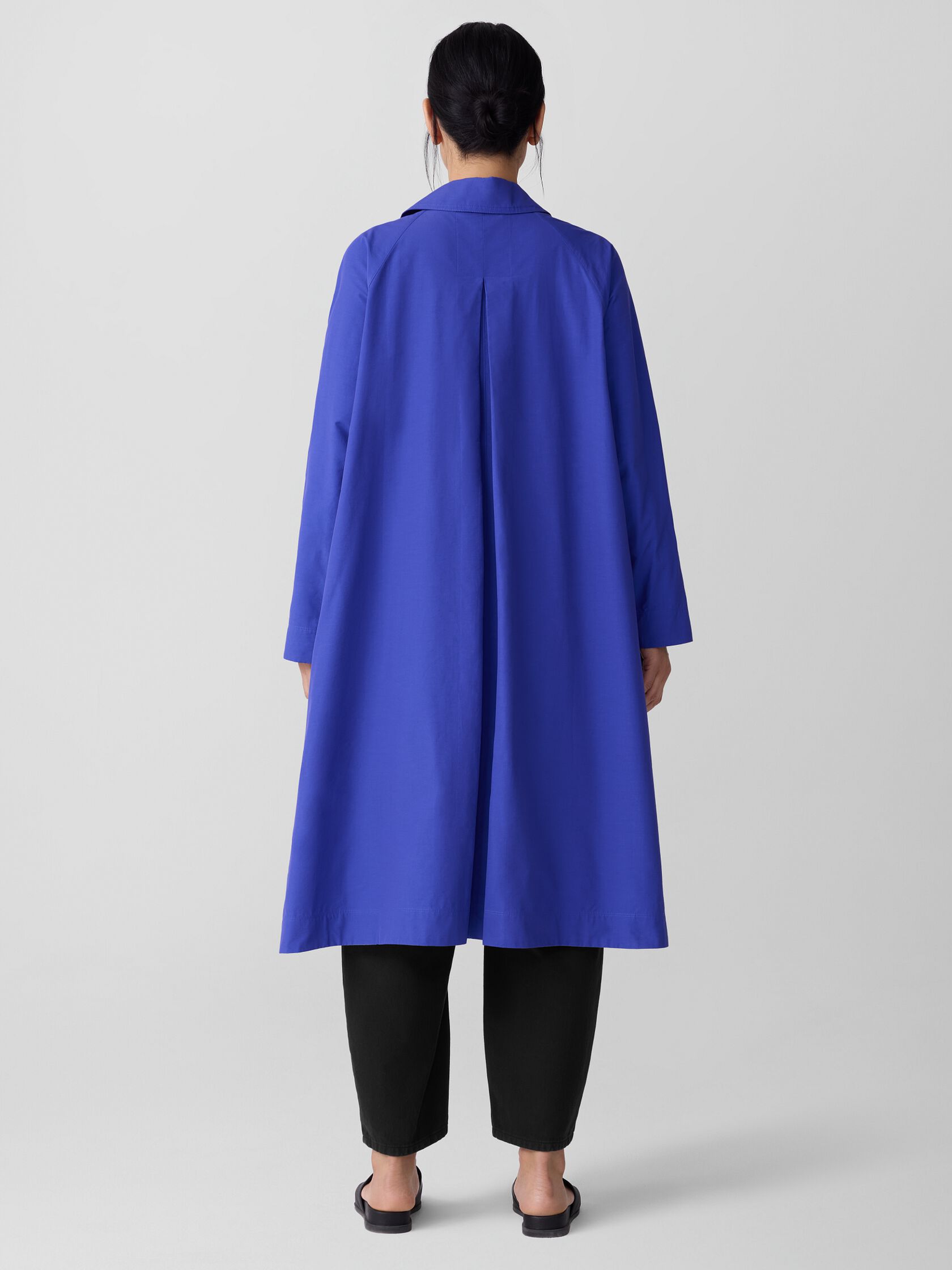 Light Cotton Nylon Classic Collar Coat