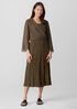 Crushed Silk Flared Skirt