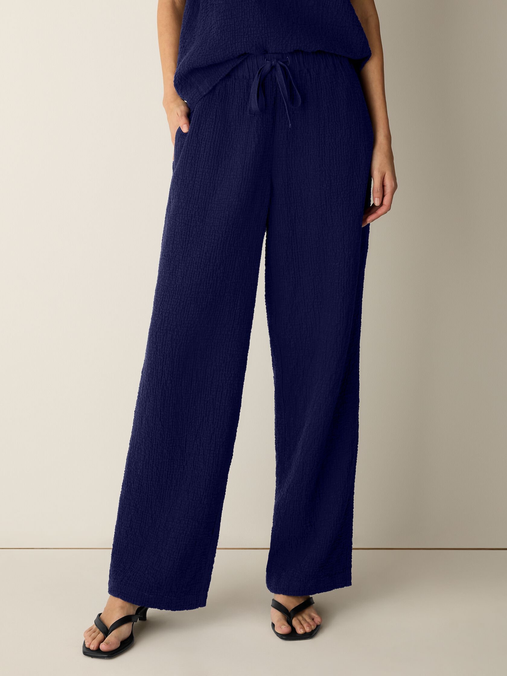 Organic Cotton Doubleweave Straight Pant