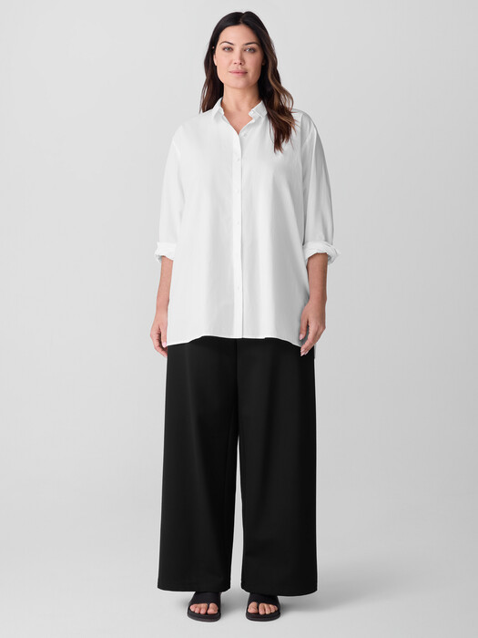Stretch Jersey Knit Wide-Leg Pant