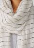 Striped Organic Cotton Mesh Scarf