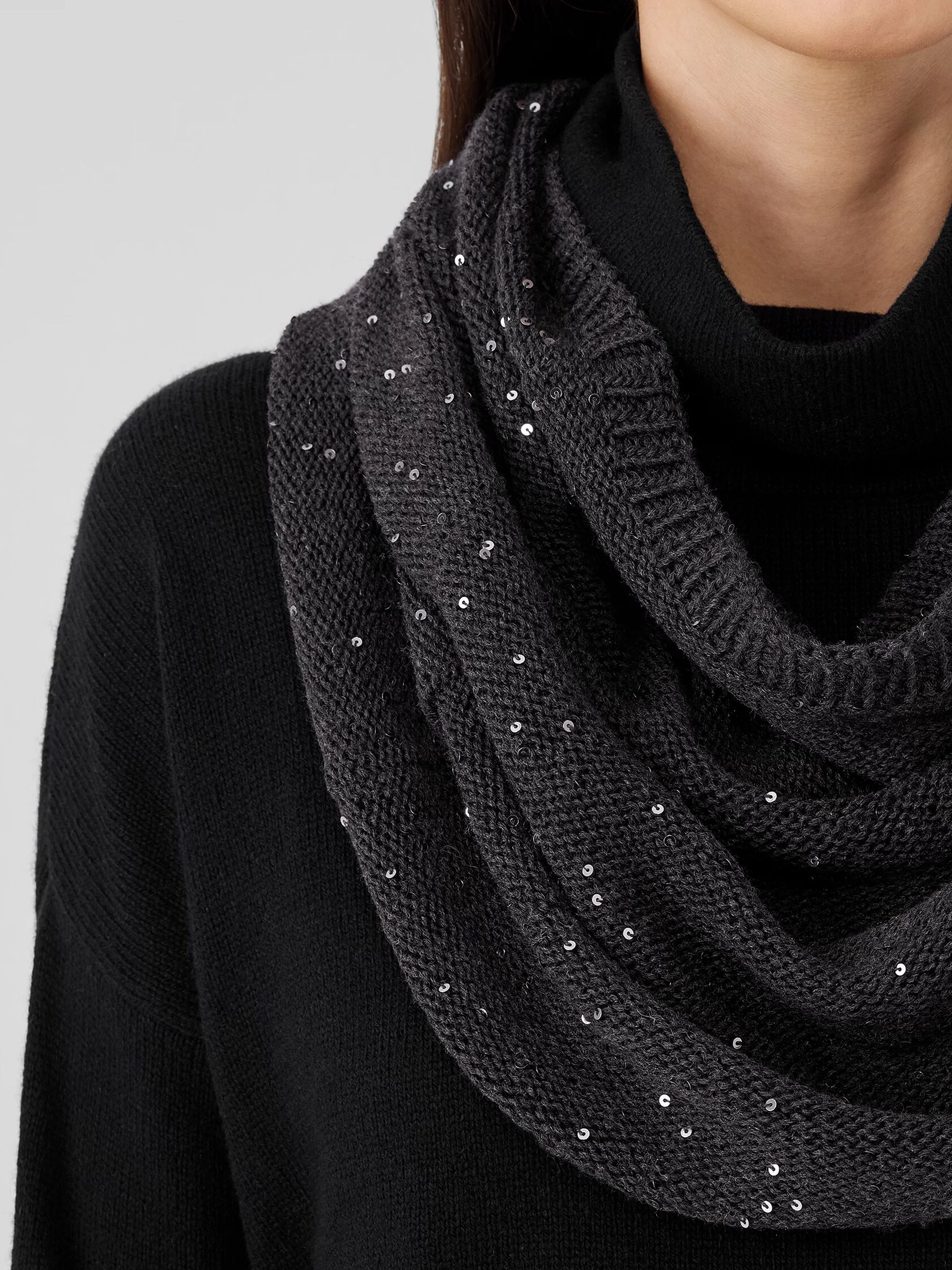 Merino Sequin Infinity Scarf