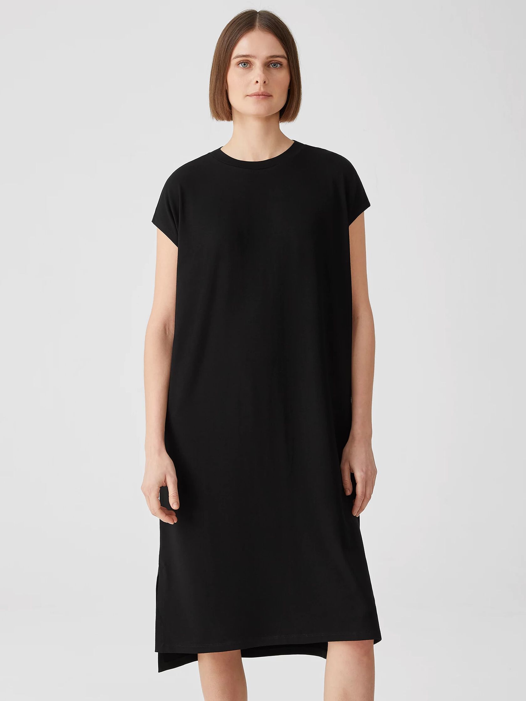 Viscose Jersey Crew Neck Dress