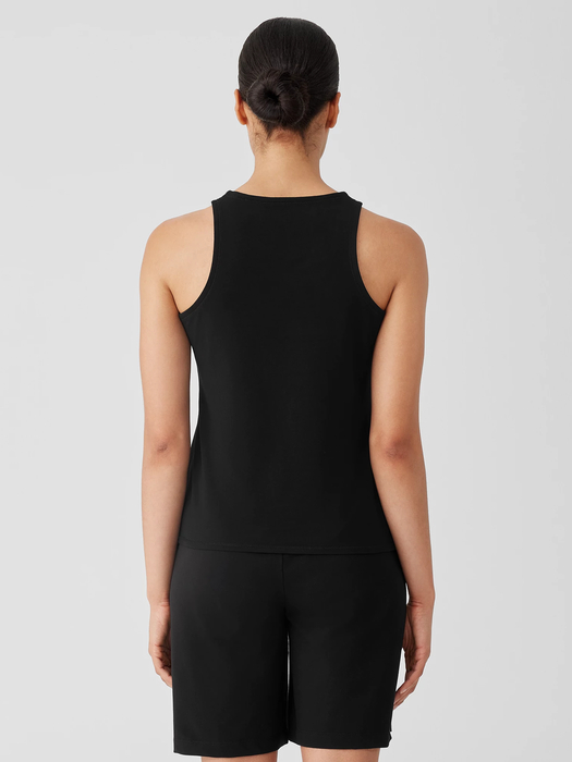 Pima Cotton Stretch Jersey Round Neck Tank