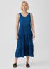 Crushed Silk Tiered Dress