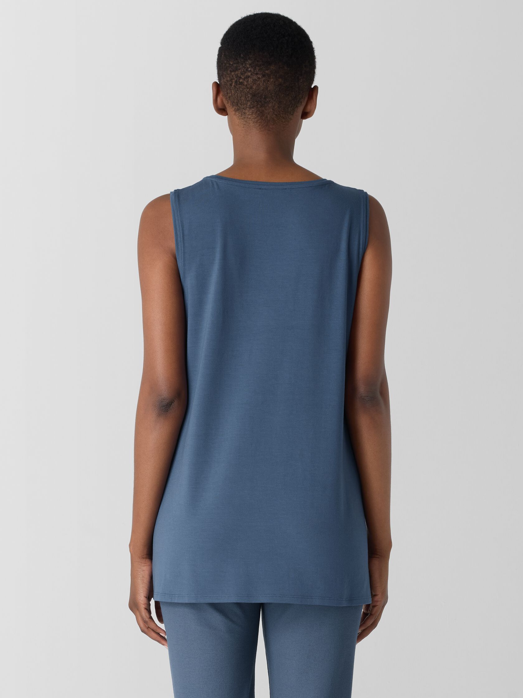 Stretch Jersey Knit Long Tank