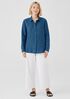 Washed Organic Linen Délavé Classic Collar Shirt