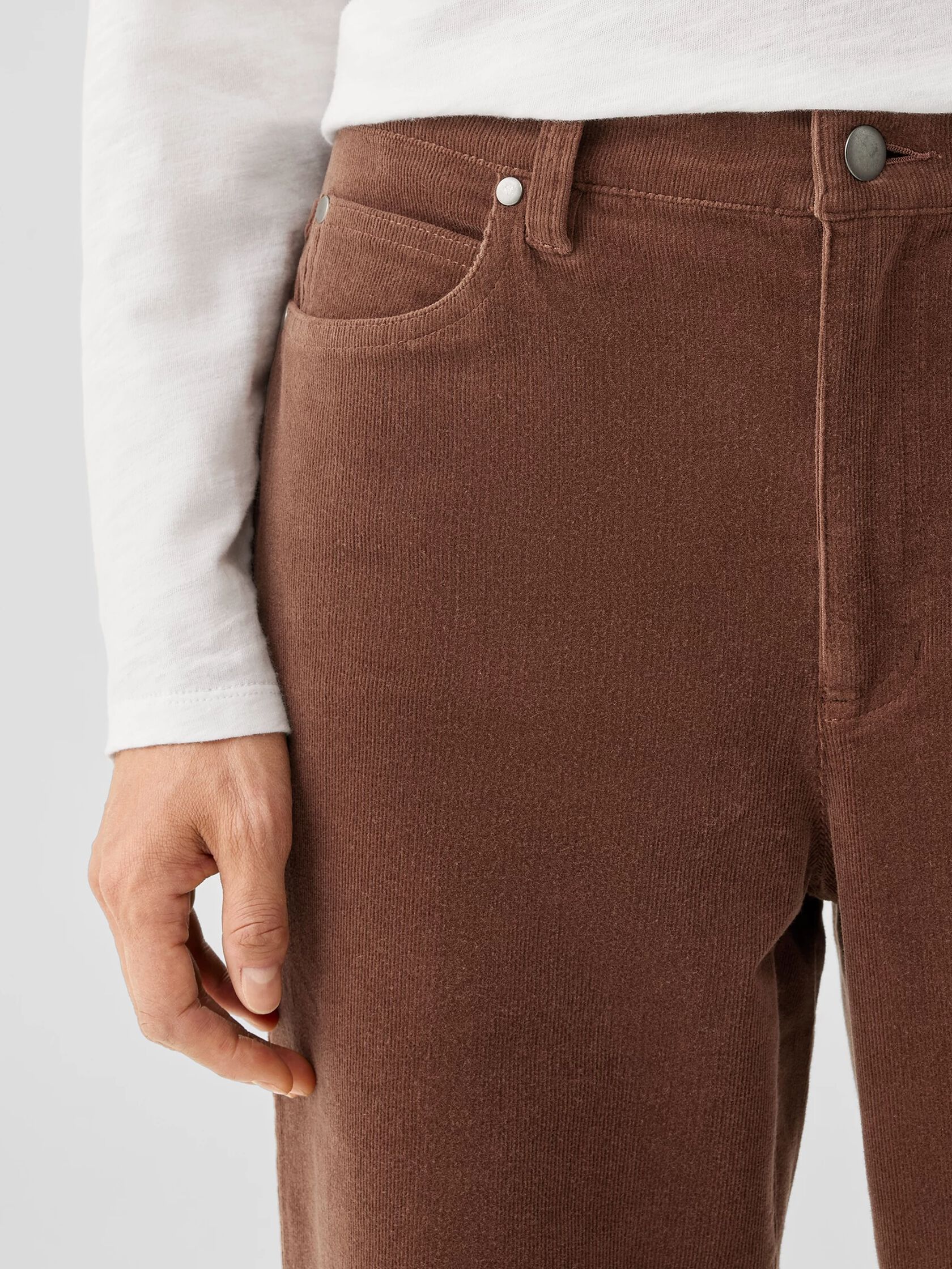 Organic Cotton Stretch Corduroy Straight Pant