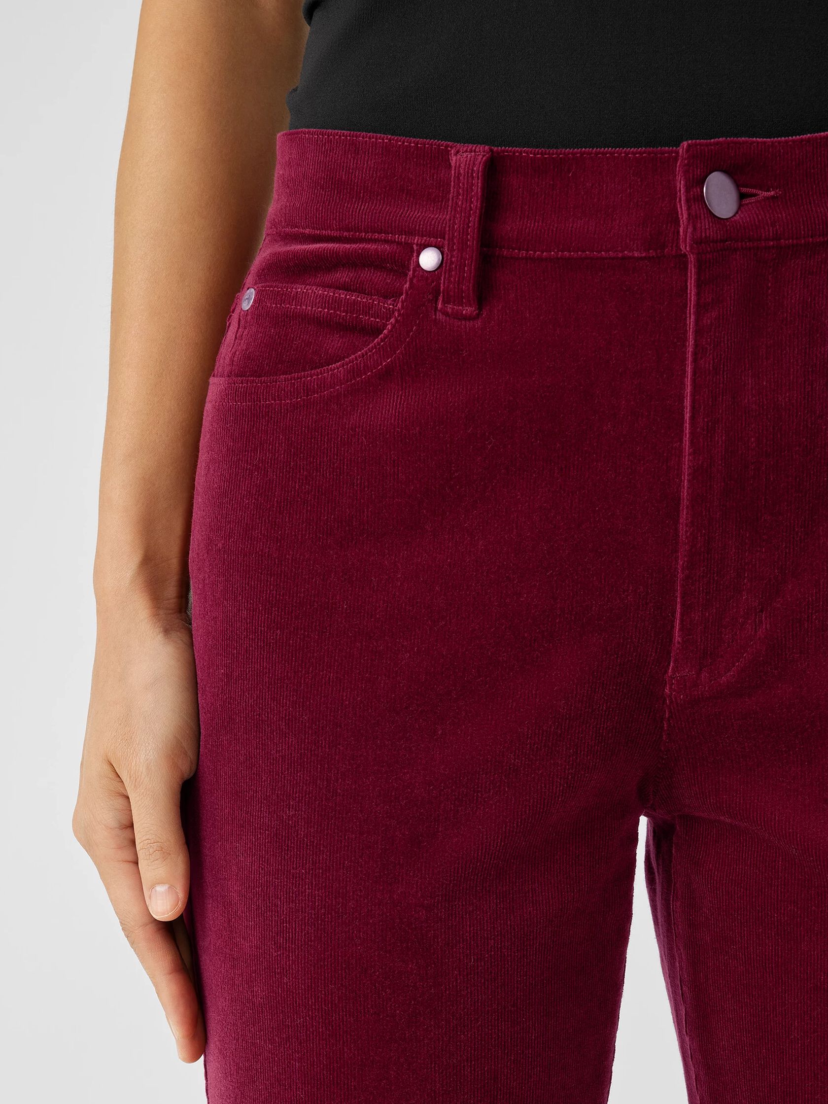 Organic Cotton Stretch Corduroy Straight Pant