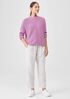 Cotton and Recycled Cashmere Mock Neck Top
