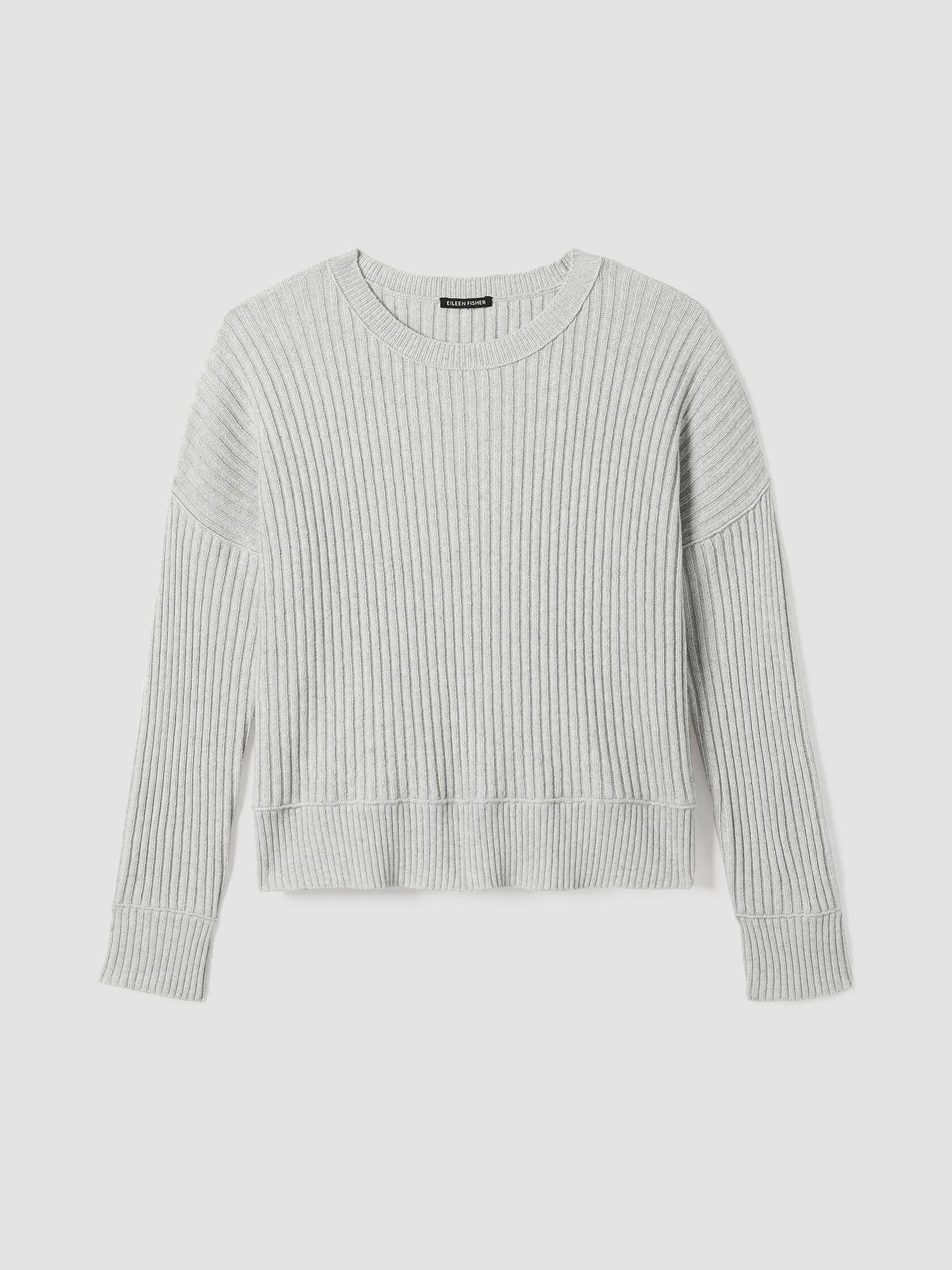 Cotton and Recycled Cashmere Crew Neck Box-Top