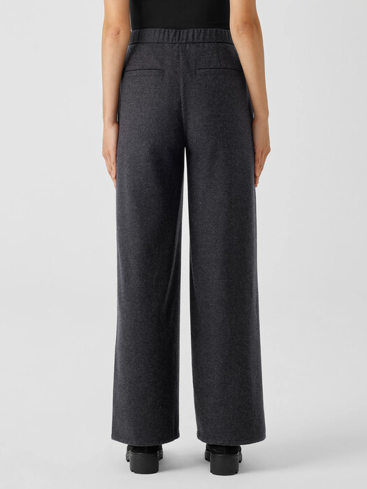 Soft Wool Flannel Wide-Leg Pant