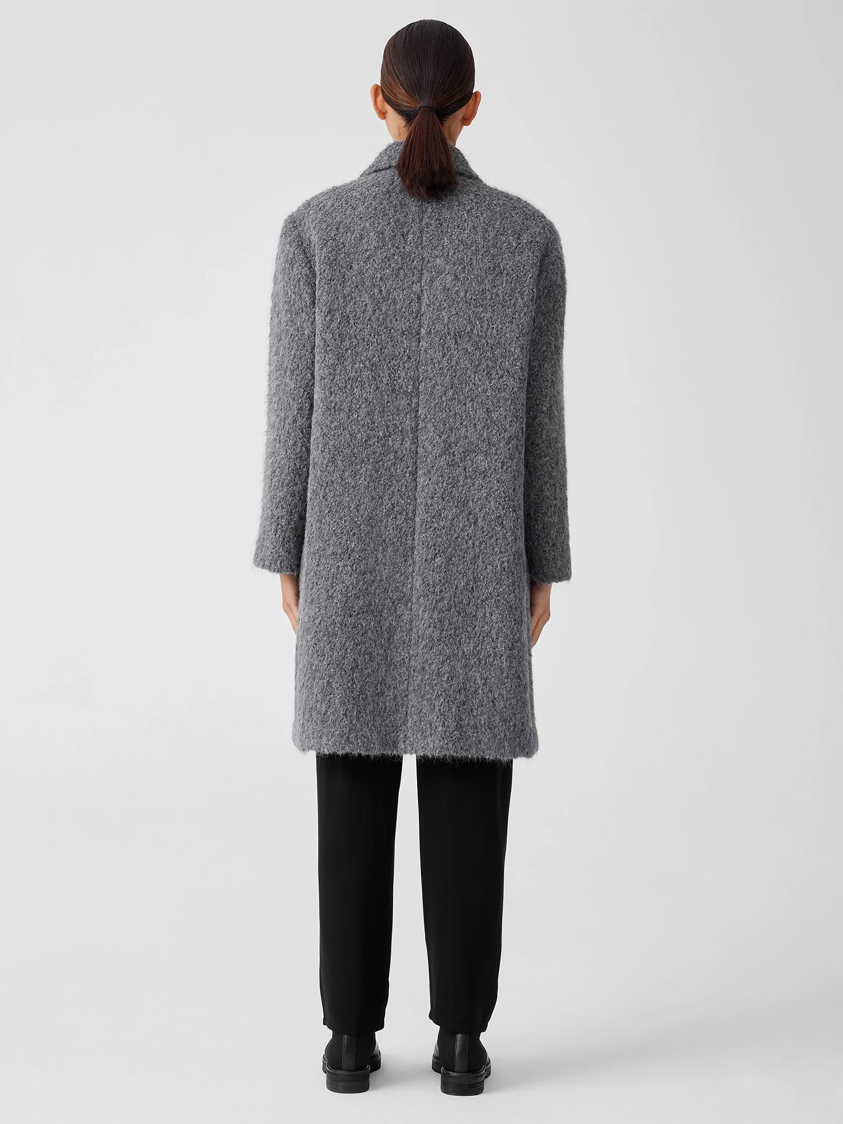 Alpaca Boucle Notch Collar Coat