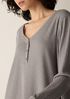Organic Cotton Rib V-Neck Sleep Dress