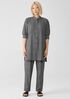 Hemp Cotton Grid Tapered Pant