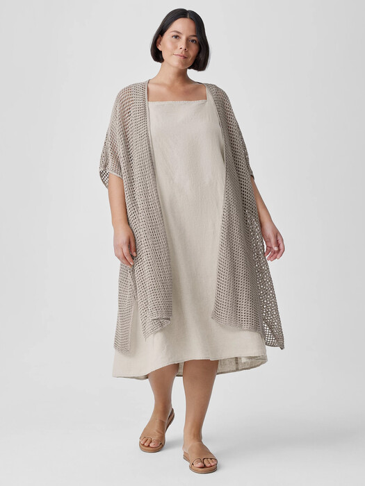 Eileen Fisher - Women's Organic Linen Square Neck Dress - Red - Size: 3X regular Eileen Fisher - Women's Organic Linen Square Neck Dress - Red - Size: 3X regular