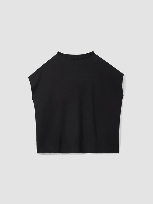 Organic Cotton French Terry Funnel Neck Top