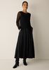 Textured Satin Bubble Hem Skirt