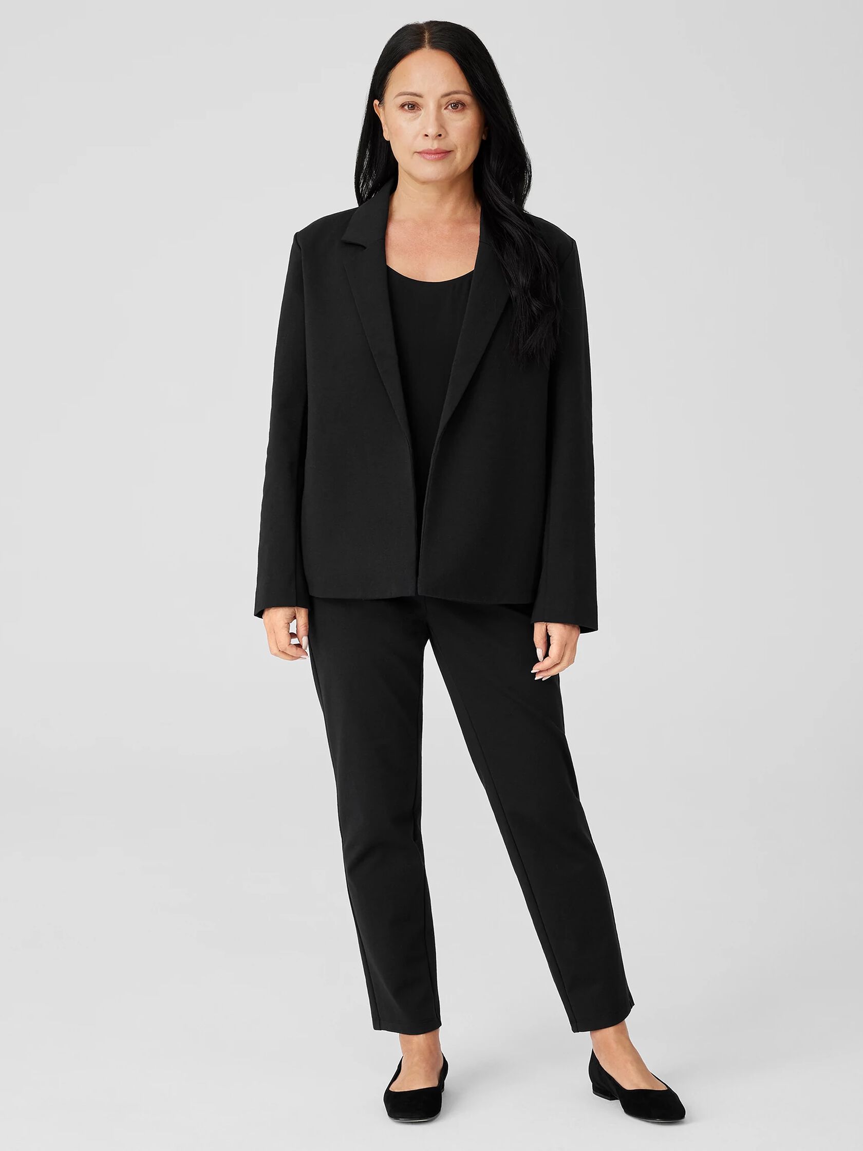 Cotton Blend Ponte Blazer