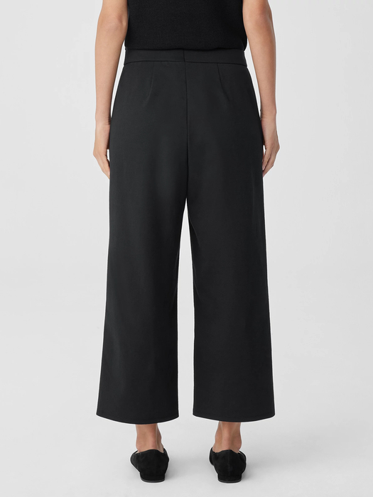 Cotton Blend Ponte Wide-Leg Pant